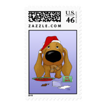 Dachshund Christmas Stamp