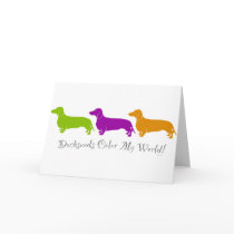 Dachshund Color My World Card