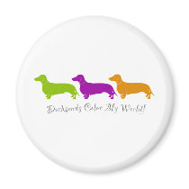 Dachshund Color My World magnets