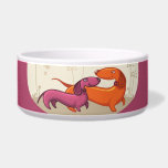 Dachshund Couple-Org/Pur Pet Bowls
