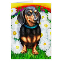 Dachshund Daisy Patch B&T cards