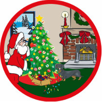 dachshund deck the halls photo sculptures
