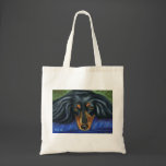 Dachshund Dog Breed Art - Hallie Canvas Bag