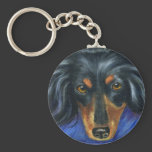 Dachshund Dog Breed Art - Hallie Keychains