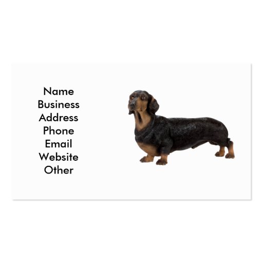 Dachshund Dog Business Card (front side)