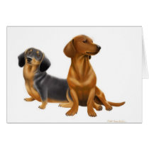 Dachshund Dogs Card