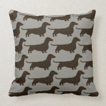Dachshund Dogs Pattern Pillow