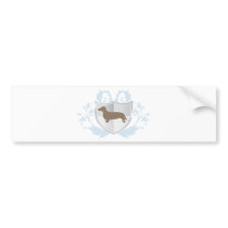Dachshund Doxie Classic Crest Design bumper stickers