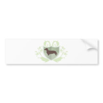 Dachshund Doxie Classic Crest Design bumper stickers