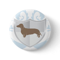 Dachshund Doxie Classic Crest Design buttons