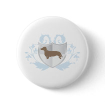 Dachshund Doxie Classic Crest Design buttons
