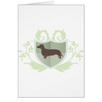 Dachshund Doxie Classic Crest Design cards