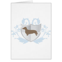 Dachshund Doxie Classic Crest Design cards
