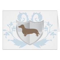 Dachshund Doxie Classic Crest Design cards
