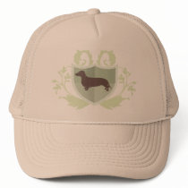 Dachshund Doxie Classic Crest Design hats