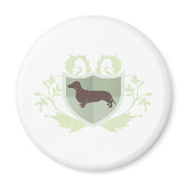 Dachshund Doxie Classic Crest Design magnets