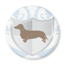 Dachshund Doxie Classic Crest Design magnets