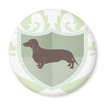 Dachshund Doxie Classic Crest Design magnets