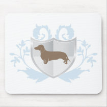 Dachshund Doxie Classic Crest Design mousepads