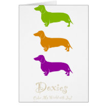 Dachshund - Doxie original artful designs Greeting Card