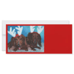 Dachshund Doxie Pair Christmas Rack Card