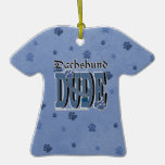 Dachshund DUDE Christmas Ornaments