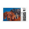 Dachshund Duo stamp