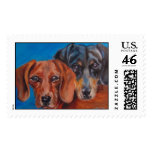 Dachshund Duo postage