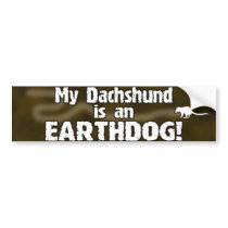 Dachshund Earthdog Bumper Sticker bumper stickers by MenagerieMayhem Dachshund Earthdog Bumper Sticker bumper stickers