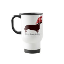 Dachshund Firefighter "Stay Low" Mugs