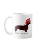 Dachshund Firefighter "Stay Low" Mugs