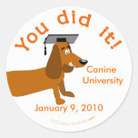 Dachshund Graduation Stickers Template