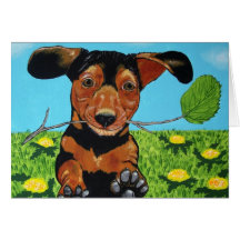 Dachshund Greeting Card