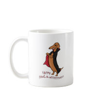 Dachshund Halloween Vampire Mugs