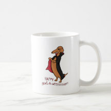 Dachshund Halloween Vampire Mugs