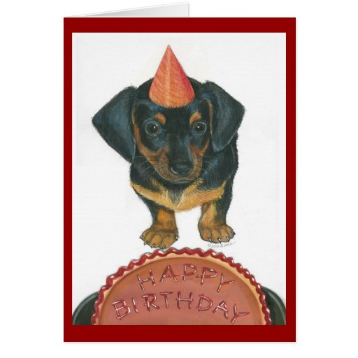 Dachshund Happy Birthday Card | Zazzle