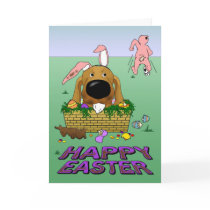 Dachshund Happy Easter Card