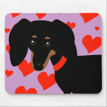 Dachshund Hearts mousepads