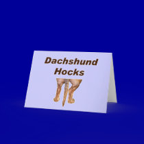 Dachshund Hocks Greeting Card cards