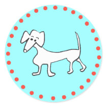 DACHSHUND HOLIDAY STICKERS stickers
