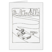 DACHSHUND IN FRANCE CARD cards