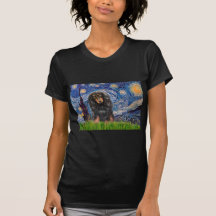 Dachshund (LHBT) - noche estrellada Camisetas