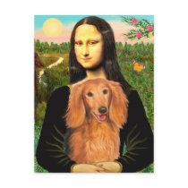 Dachshund (LHSable) - Mona Lisa postcards