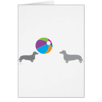 Dachshund.  Life's a Beach Ball! Cards