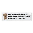 Dachshund (Long-Hair) Honor bumpersticker