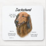Dachshund (longhair) History Design Mousepad