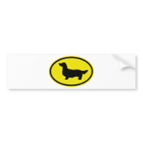 Dachshund Longhaired bumper stickers by Pawdboy Dachshund Longhaired bumper stickers