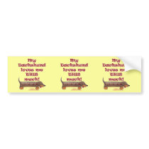 Dachshund Love bumper stickers by creationhrt Dachshund Love bumper stickers