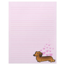Dachshund Love (longhair) Customized Letterhead