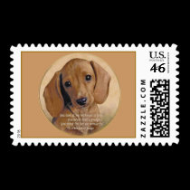 "Dachshund Love" postage by kokobaby "Dachshund Love" postage